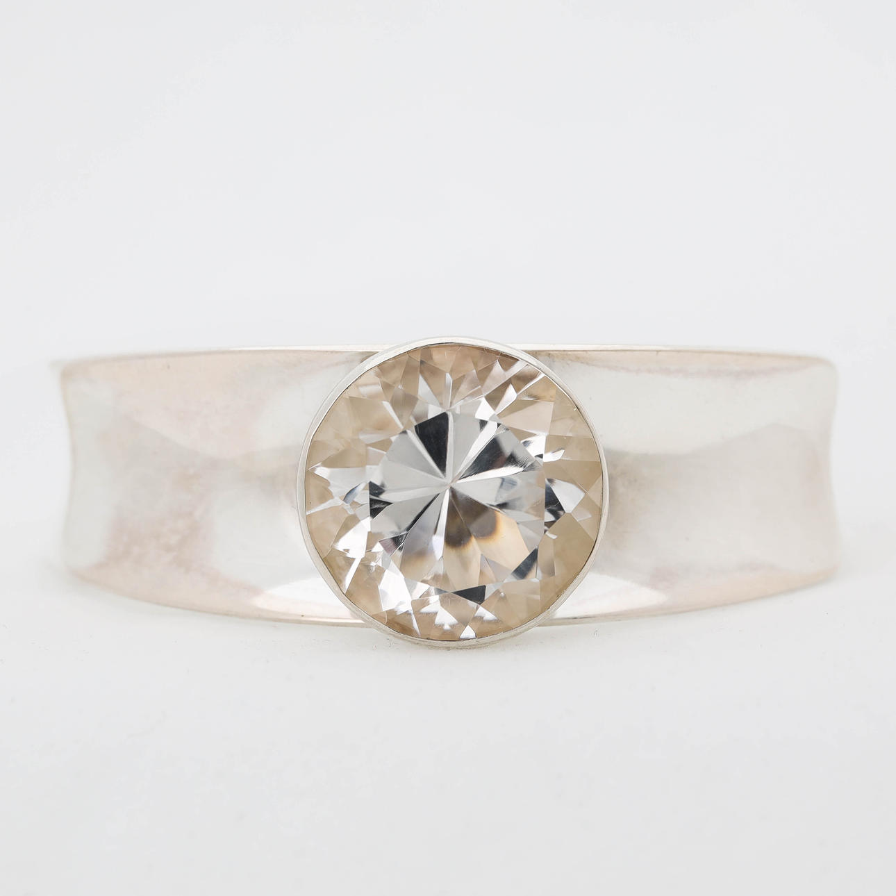 A silver rock crystal bangle, Alton, Falköping 1966.