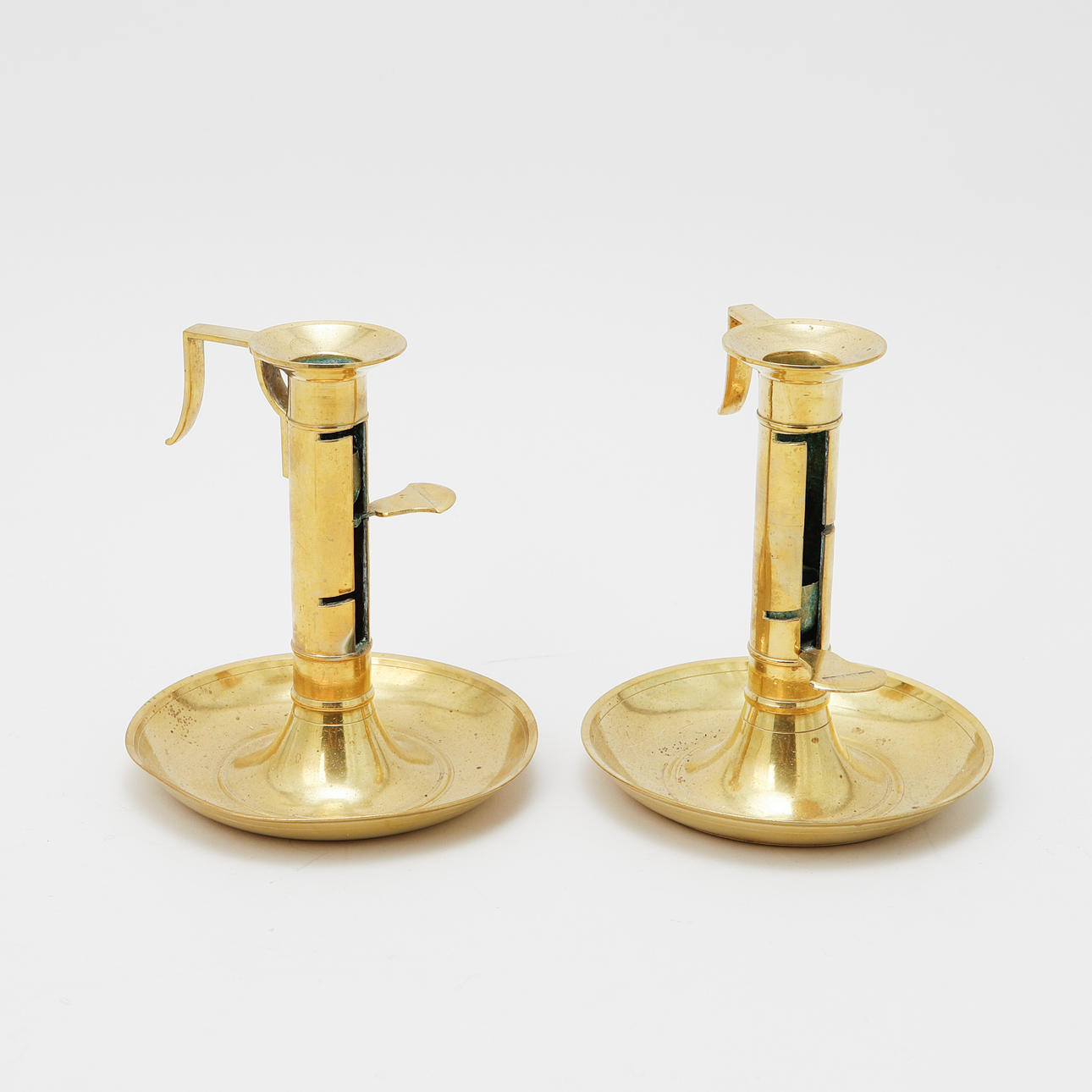 NIGHT CANDLESTICKS, A PAIR, JAR, TABLE LIGHTER and ASHTRAY, Skultuna.
