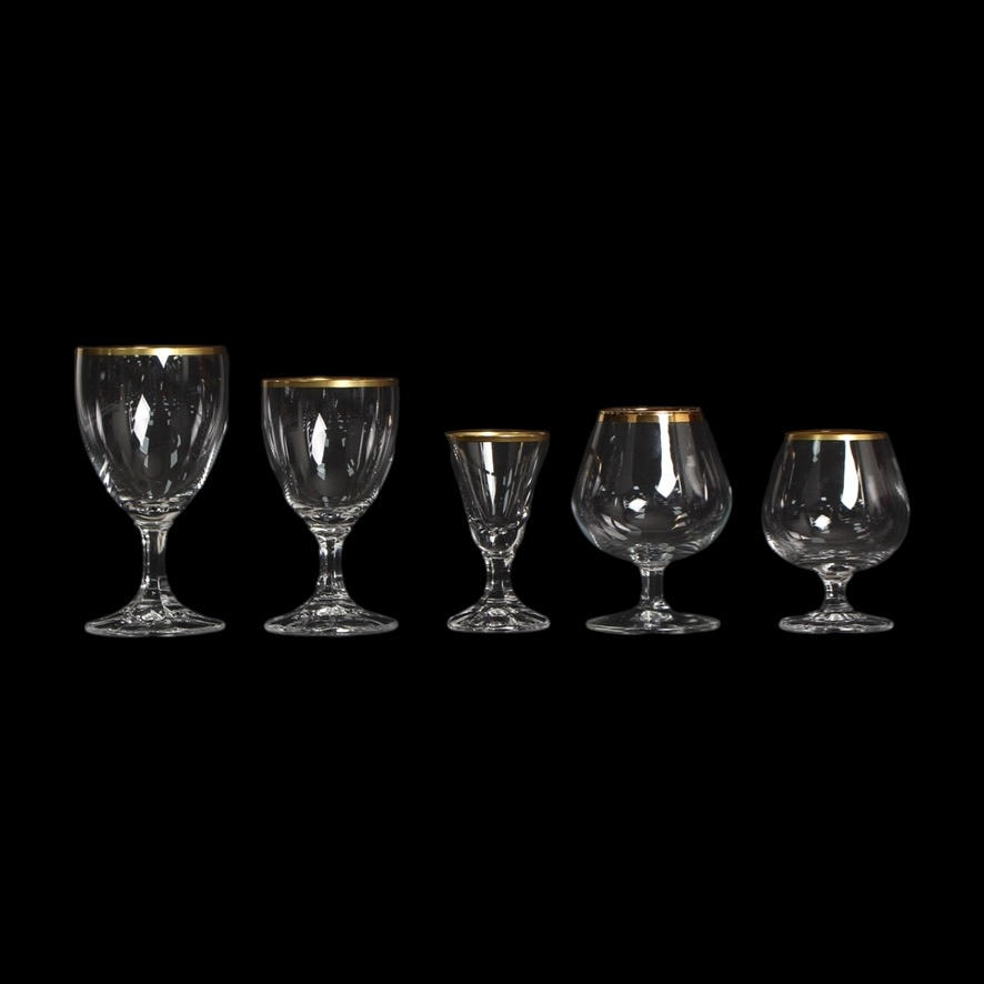 GLASSERVIS, 50 delar, guldkantad.