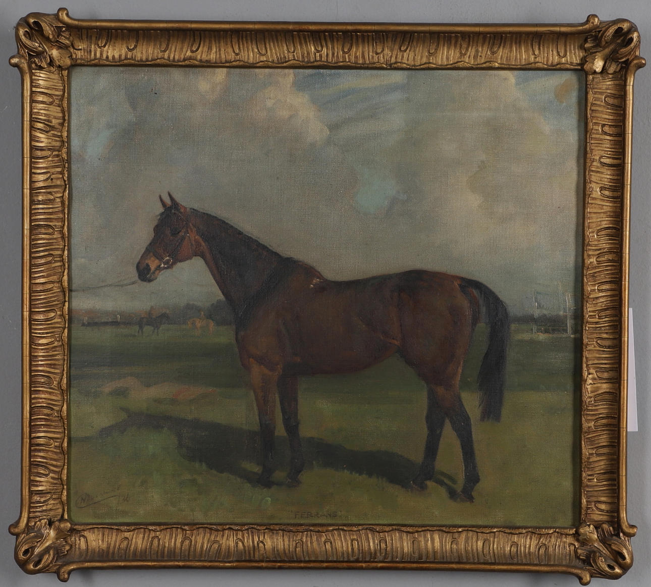 NINA COLMORE (1889-1973). `FERRANS`, A BAY RACEHORSE.