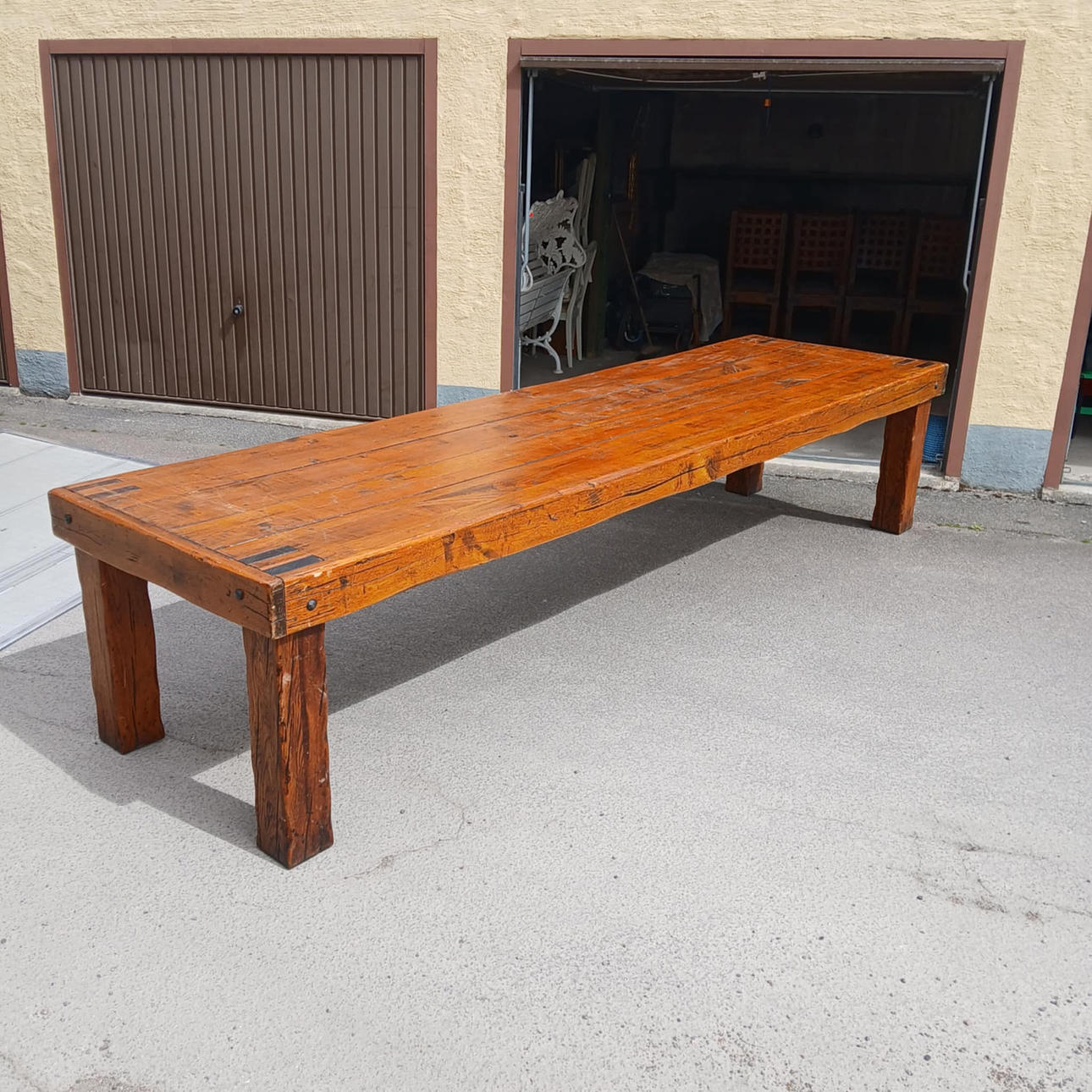 A 'Clash' dining table, Ludwik Styl, Poland.