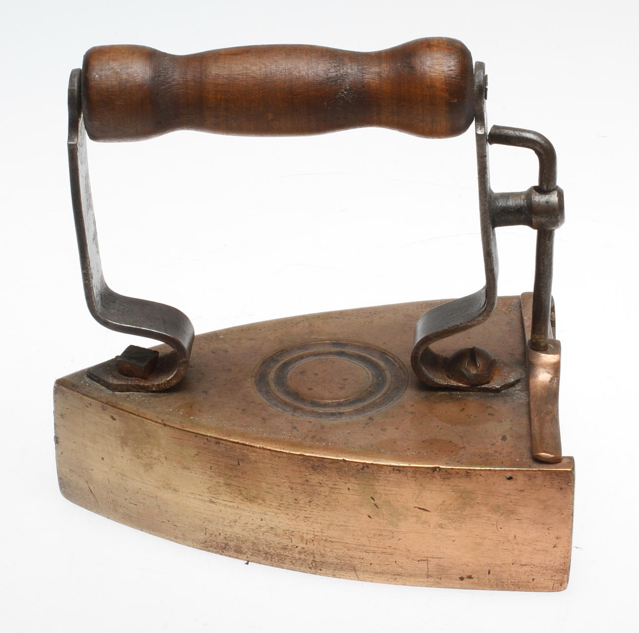 LODSTRYKJÄRN, mässing, märkt B.Eliasson, 1800-tal.