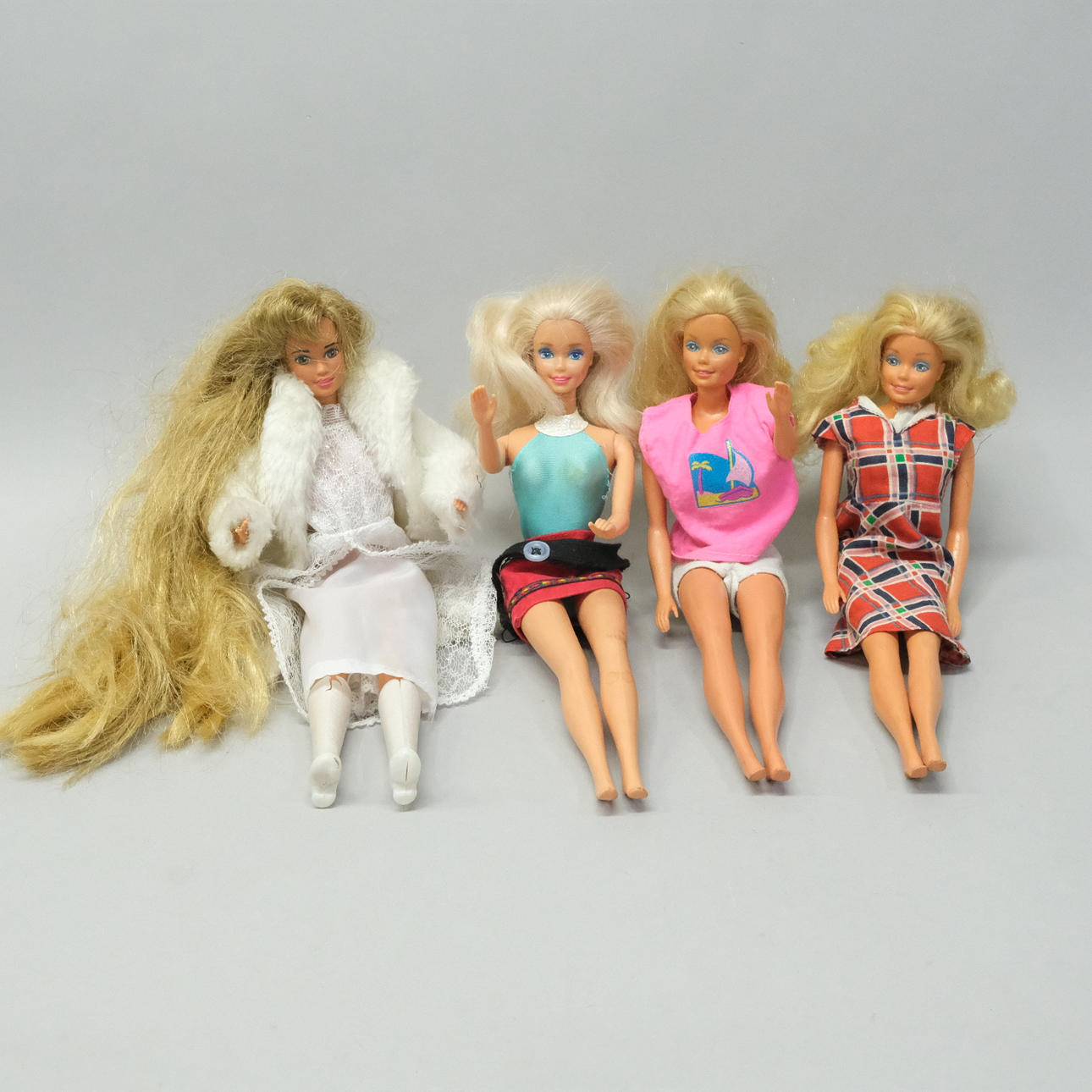 FOUR BARBIE DOLLS, MATTEL, 1980S.