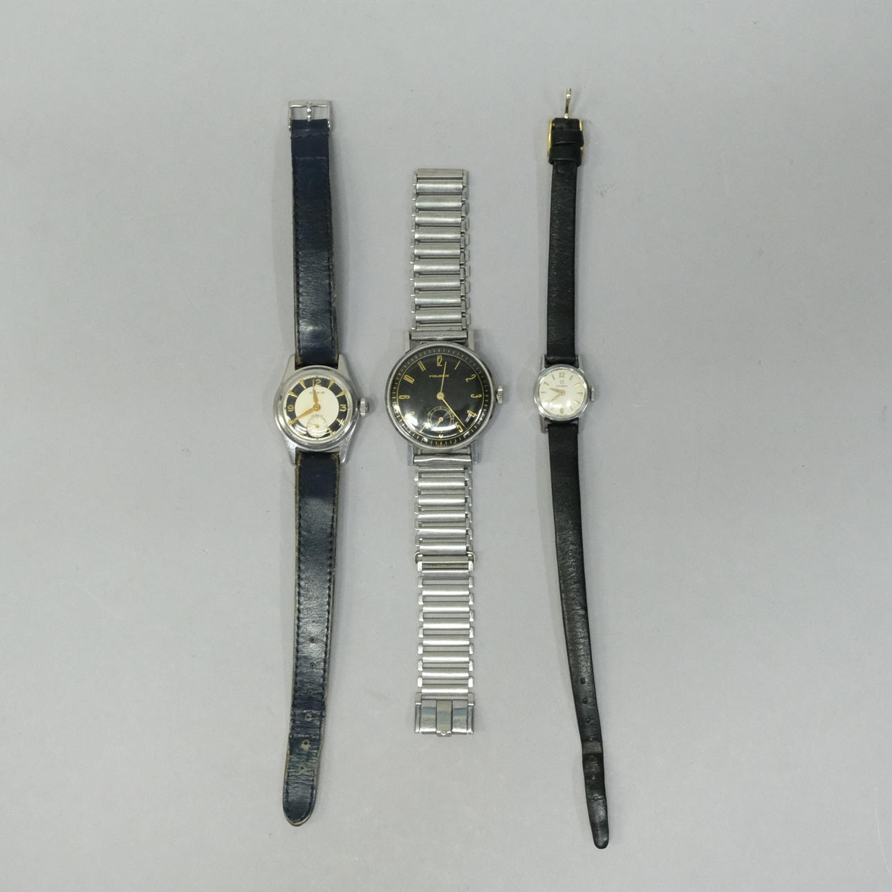 THREE WRISTWATCHES, INCLUDING POLHEM.
