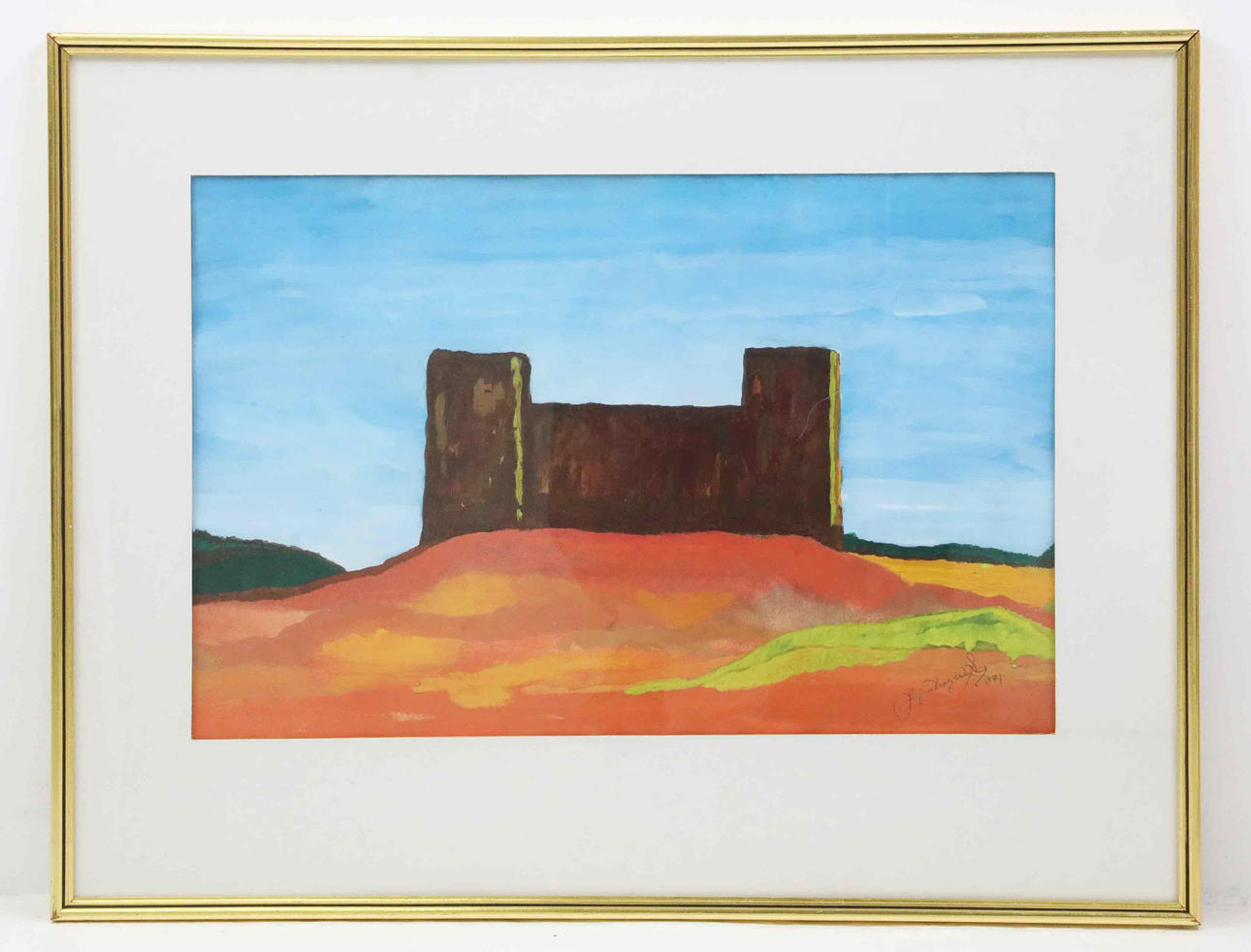 STEFAN DAAGARSSON (1947-2025). Gouache, Borg, signed, dated 1971.