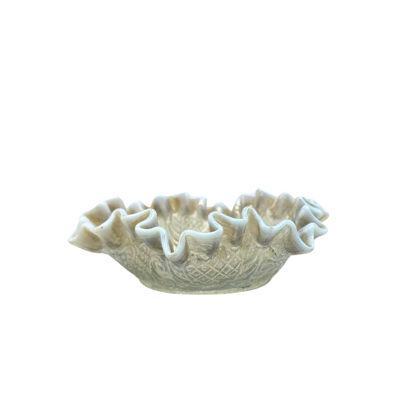 DECORATIVE GLASS BOWL.