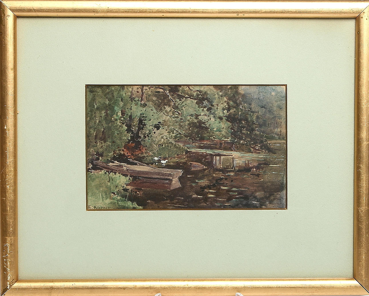 ESTHER KJERNER. Akvarell, 1900-tal.