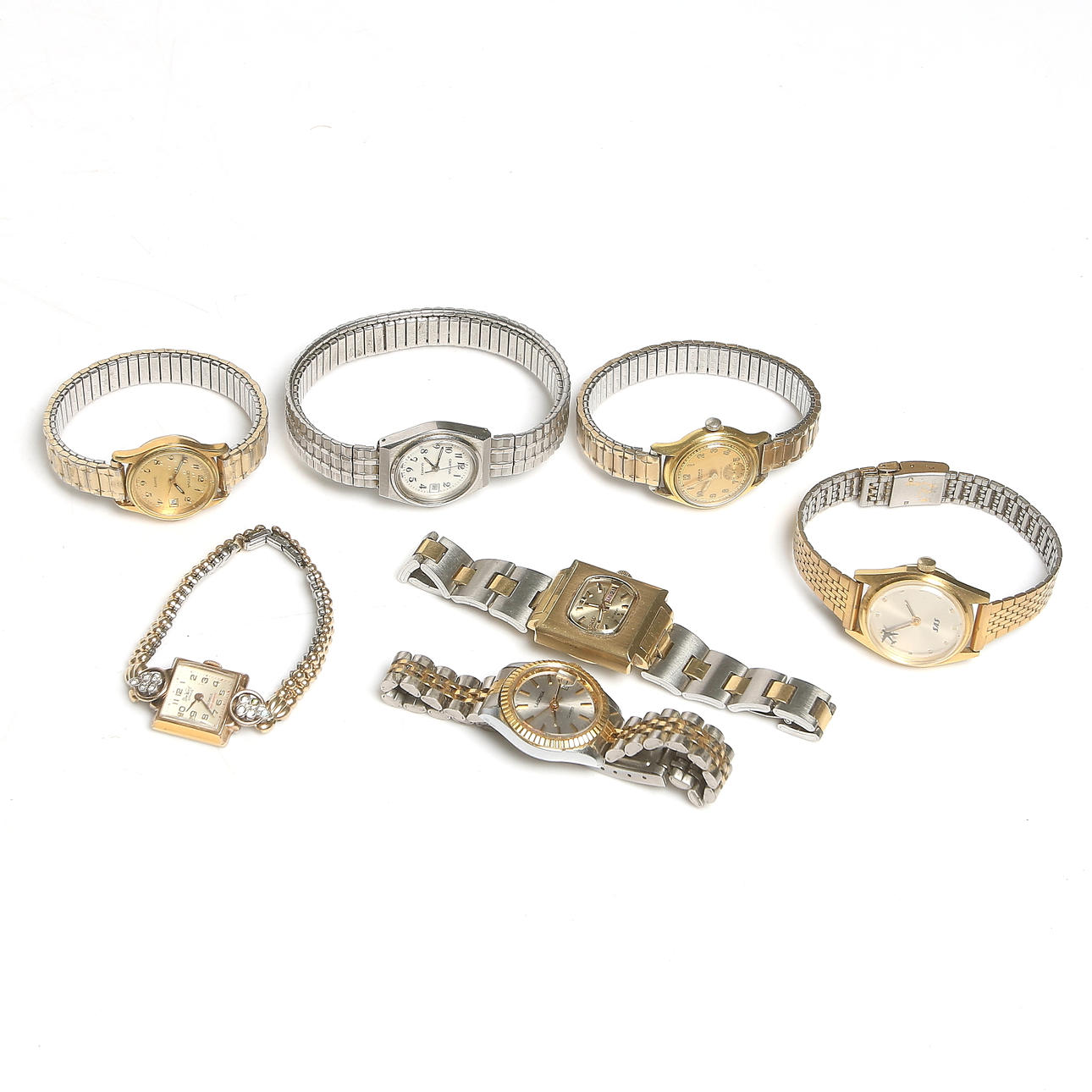 ARMBANDSUR, 7 st, damur, bl.a. Certina och Tärnan.