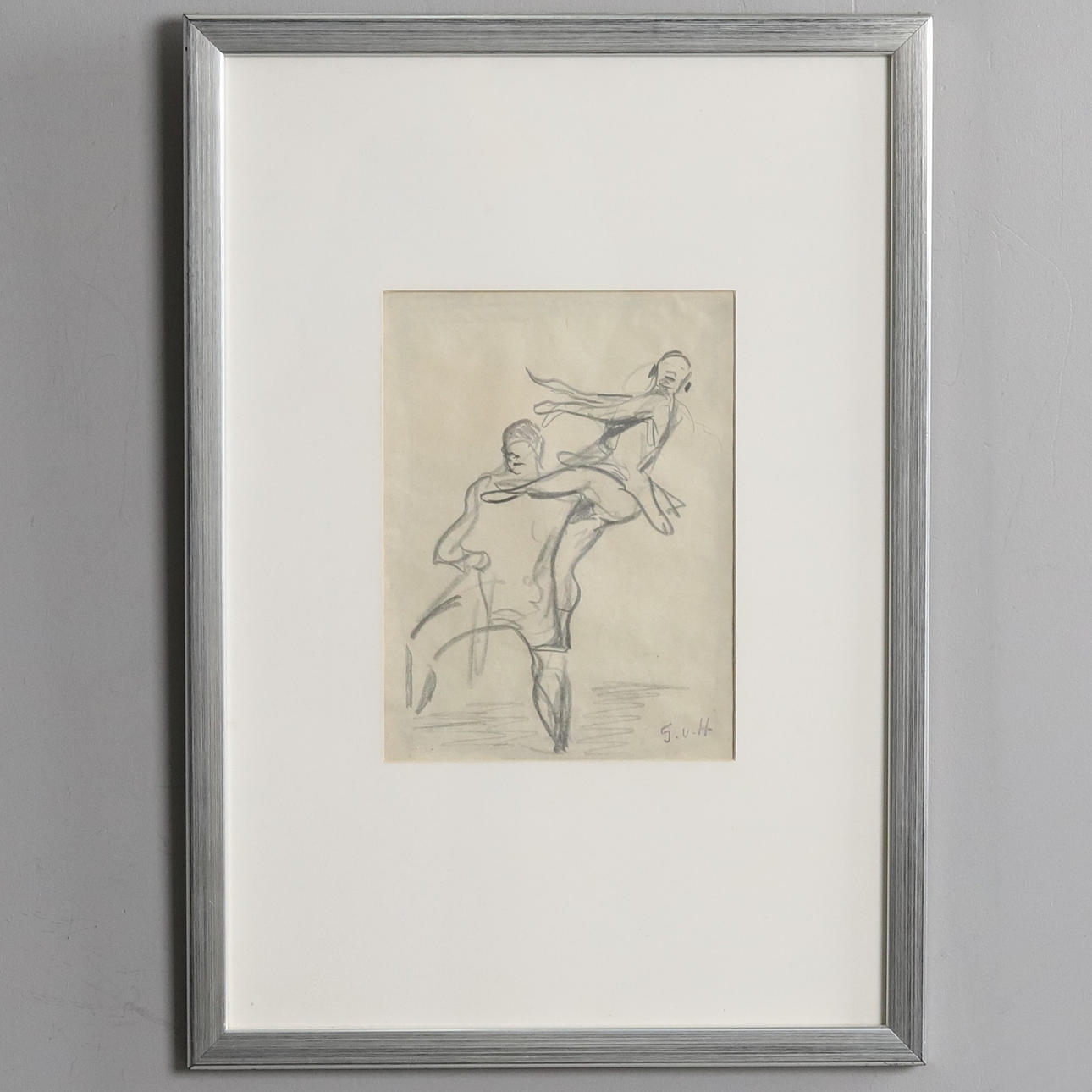 GÖSTA VON HENNIGS. CHARCOAL DRAWING, SIGNED.