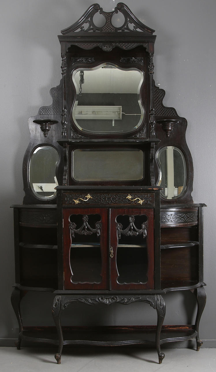 SPEGELSKÅP, nyrokoko. 1800-tal.