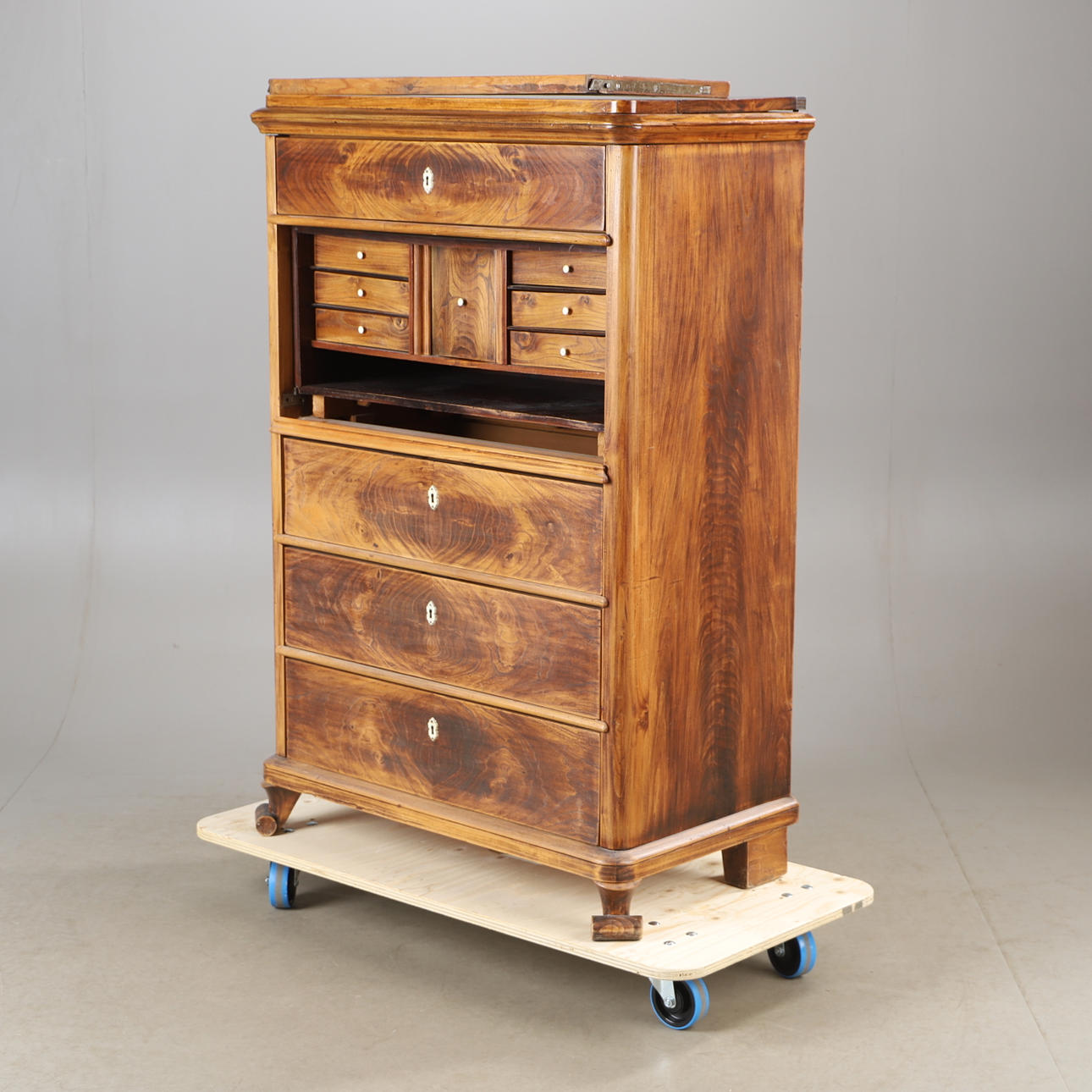 CHIFFONJÉ, mahognybetsad, 1800-tal.