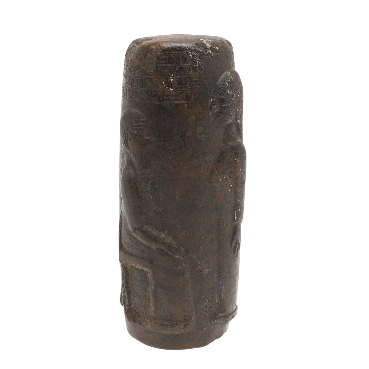 A NEAR-EASTERN CUNEIFORM STONE FIGURE/ SEAL.