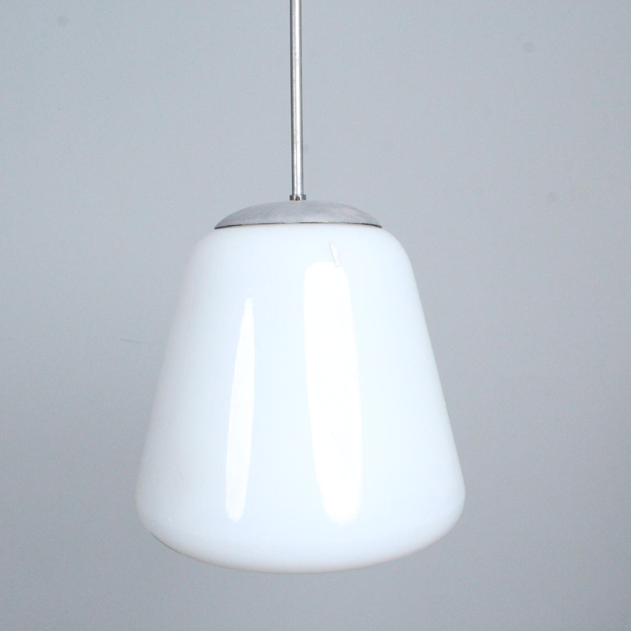 Ceiling lamp, opal glass, 1970s.