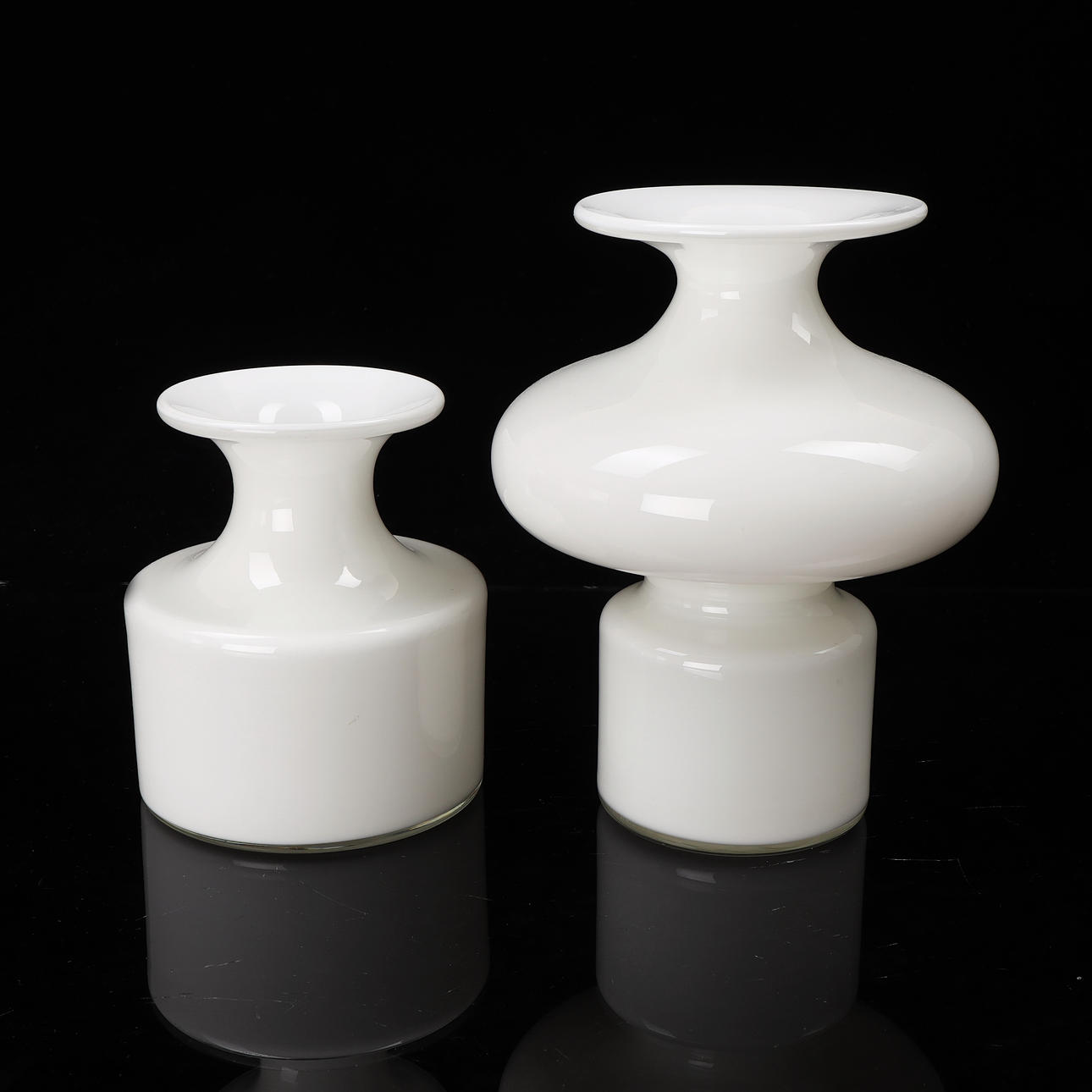 VASER, 2 stk, glas, Holmegaard.