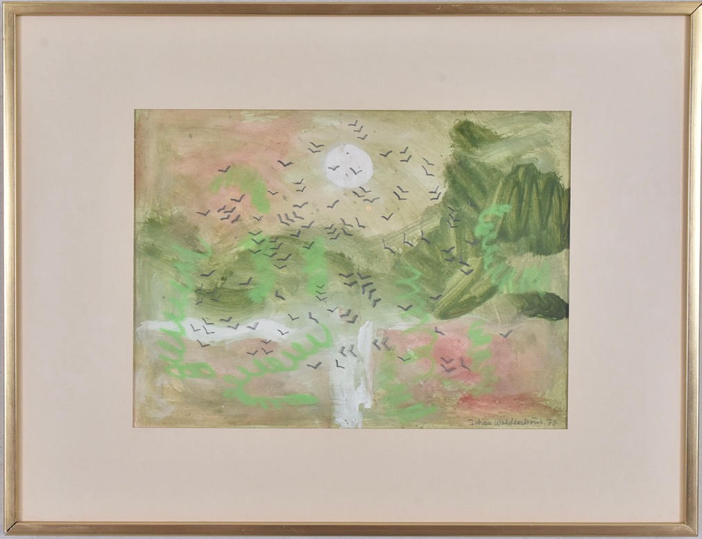 JOHAN WALDENSTRÖM. Watercolor.