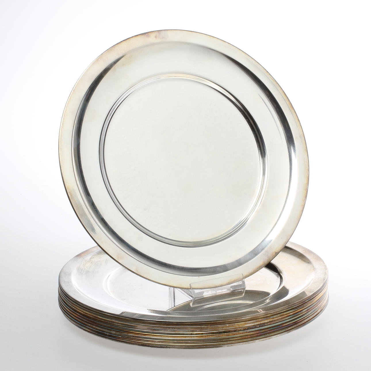 KUVERTTALLRIKAR, 11 st, nysilver, stämplade ASA, Danmark, 1900-tal.