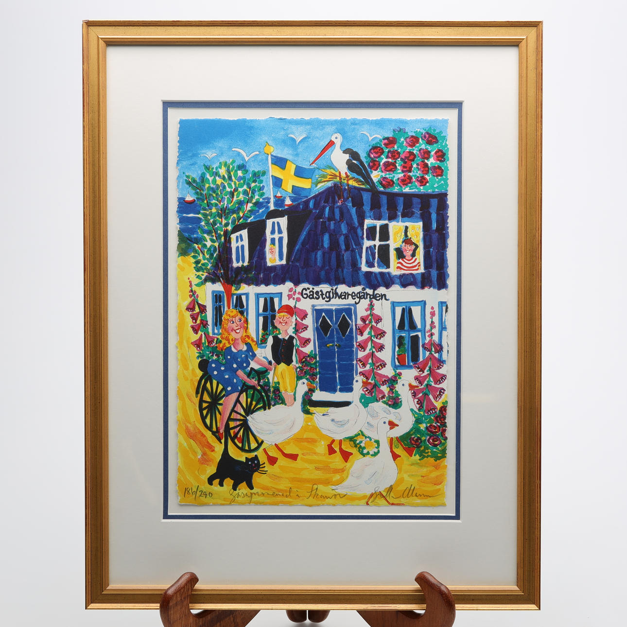 GUNILLA MANN. LITHOGRAPHY, signed and numbered.