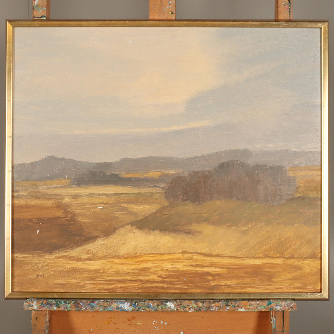 AGNE ARONSSON. OIL ON PANEL, signed.