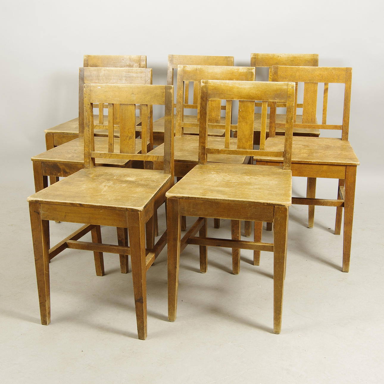 STOLAR, 8 stycken, björk, Tranås Snickerifabrik.