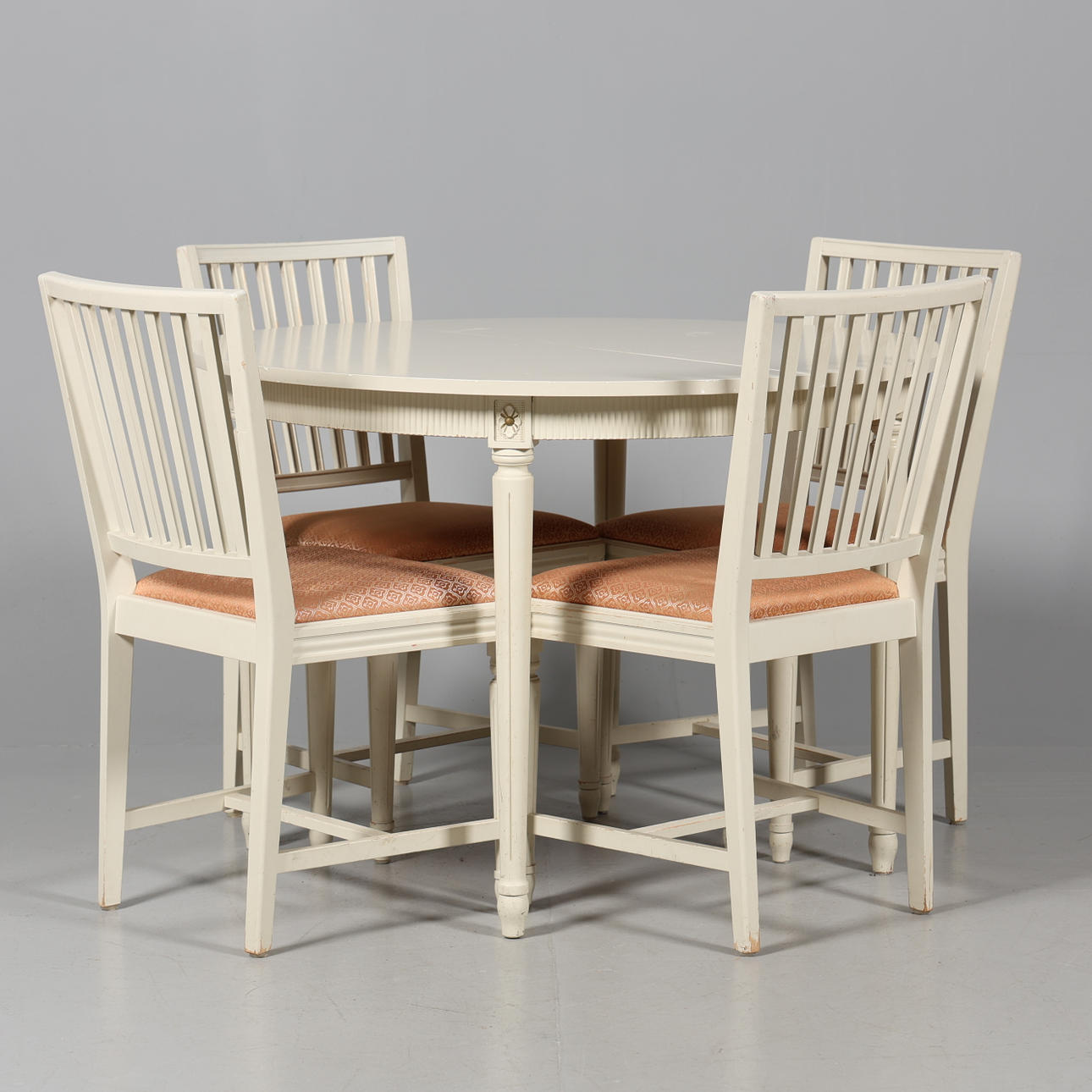 MATSALSMÖBEL, 5 delar, gustaviansk stil.