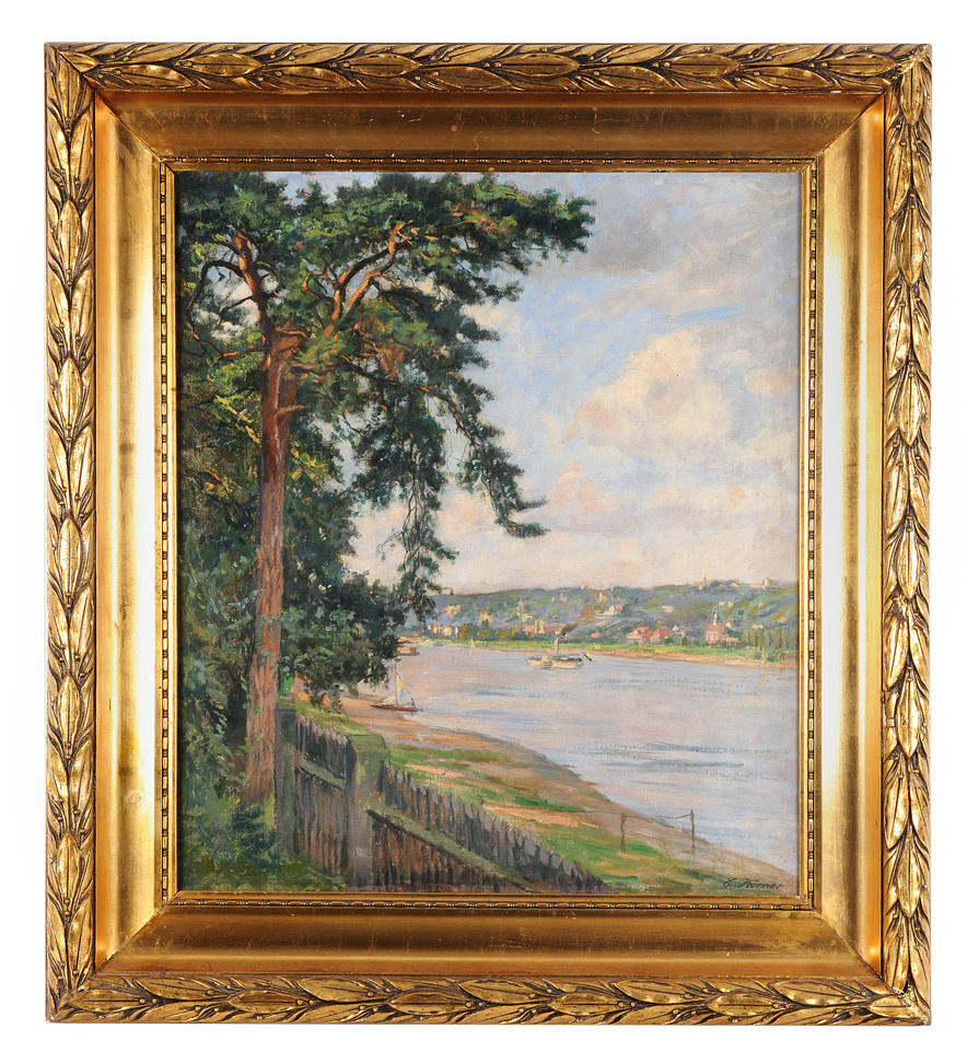 EDMUND KÖRNER. På Elbe (nära Blasewitz).