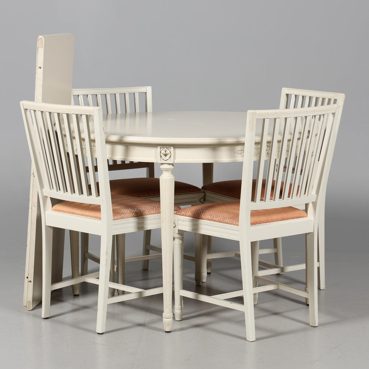 MATSALSMÖBEL, 5 delar, gustaviansk stil.