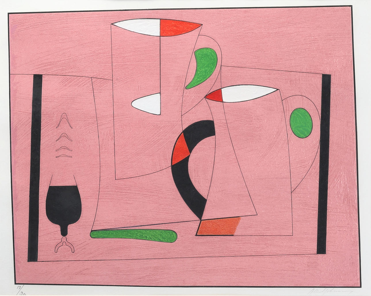 ALBERT JOHANSSON. Lithograph, 12/90, signed.