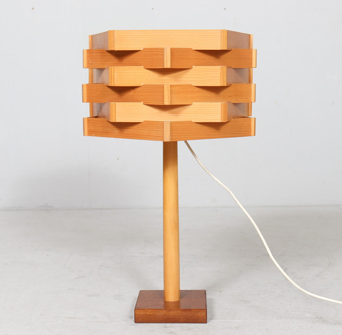 HANS-AGNE JAKOBSSON. In the manner of. Table lamp/table lamp, teak, Sweden, 1960s.