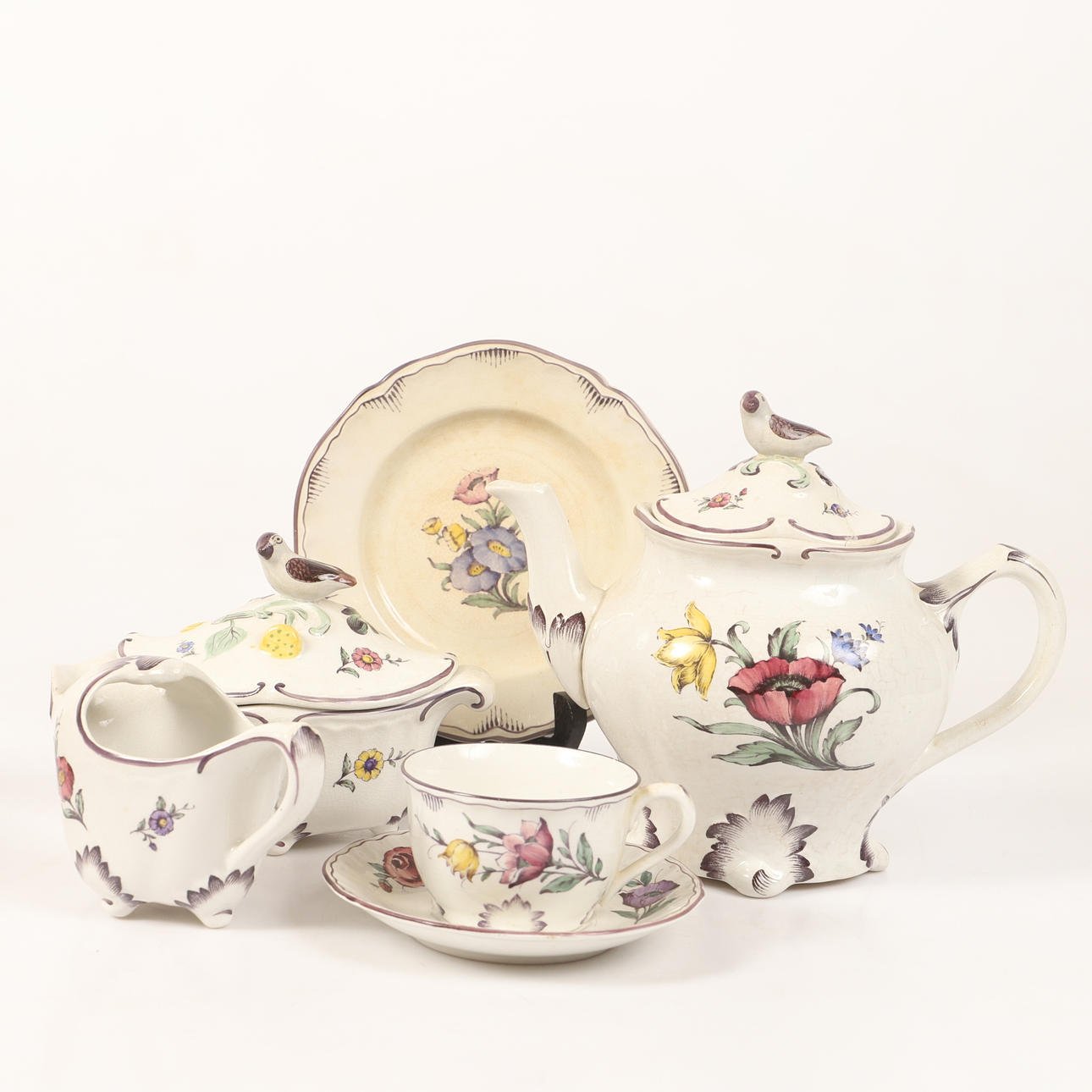 KAFFESERVIS, 39 delar, flintgods, 