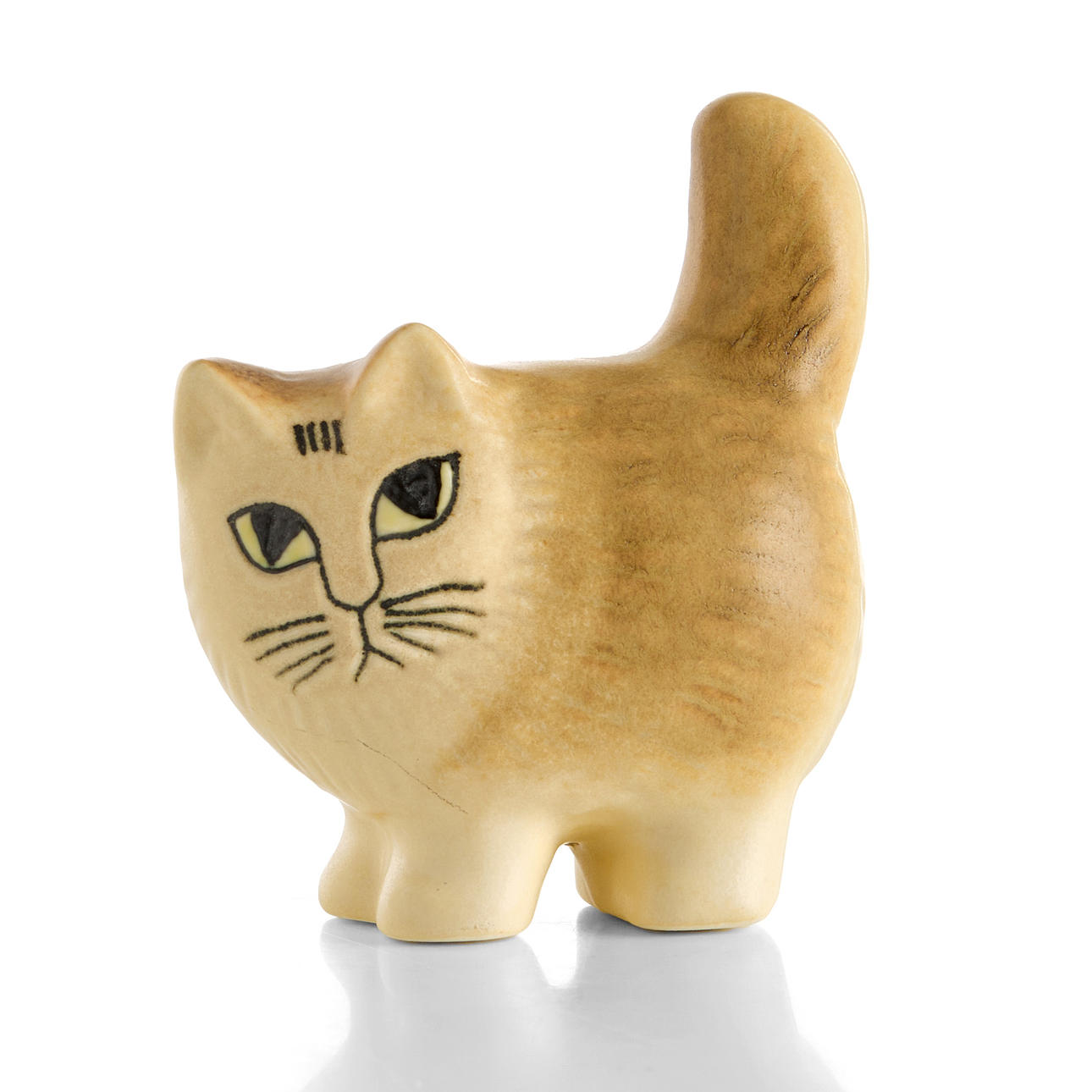 LISA LARSON. Figurin, katt "Moa mini", märkt LISA L. stengods.