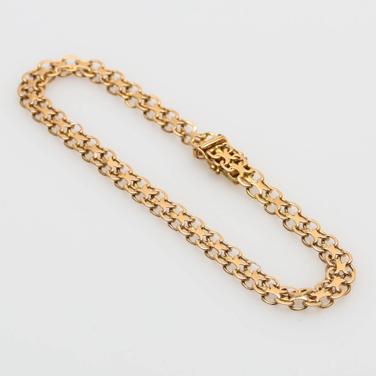 ARMBAND, 18K guld, x-länk, Köping 1962.