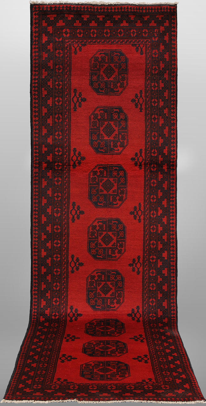 ORIENT CARPET. Afghan, gallery model, 294 x 79 cm.