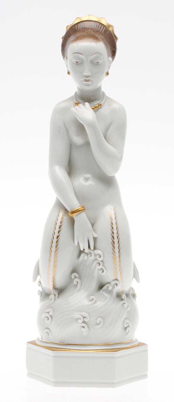 FIGURIN, porslin, Arno Malinowski, Royal Copenhagen, Danmark, sign.