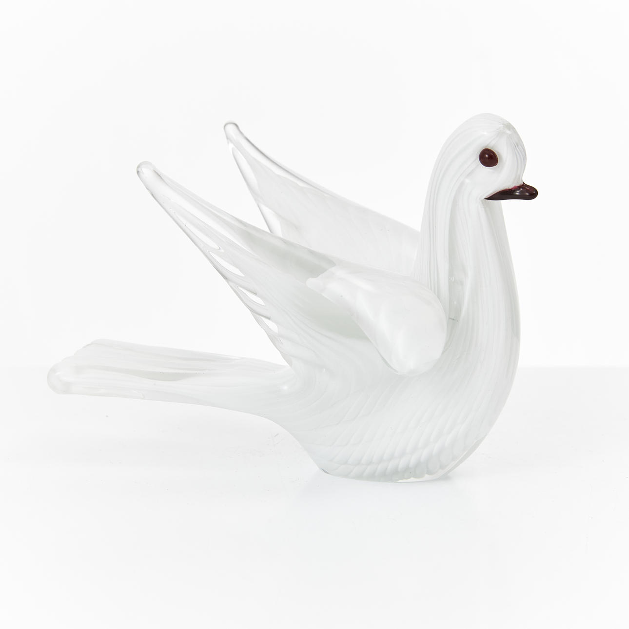 FREDSDUVA, figurin, glas, 1900-tal.