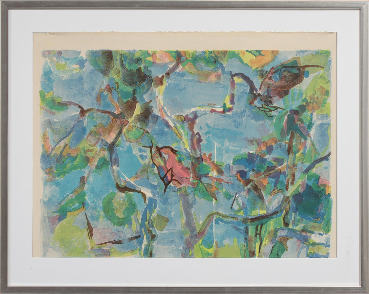 CLAUDE SCHURR. Vegetation, färglitografi.