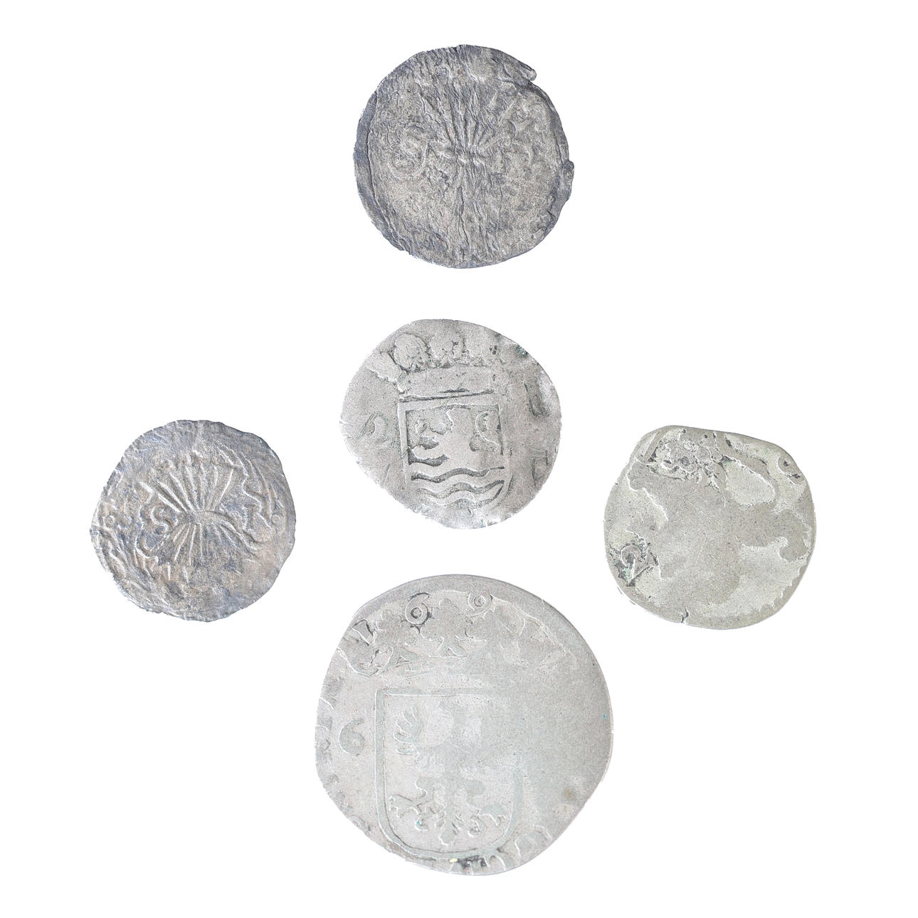 FIVE DUTCH REPUBLIC COINS (5).