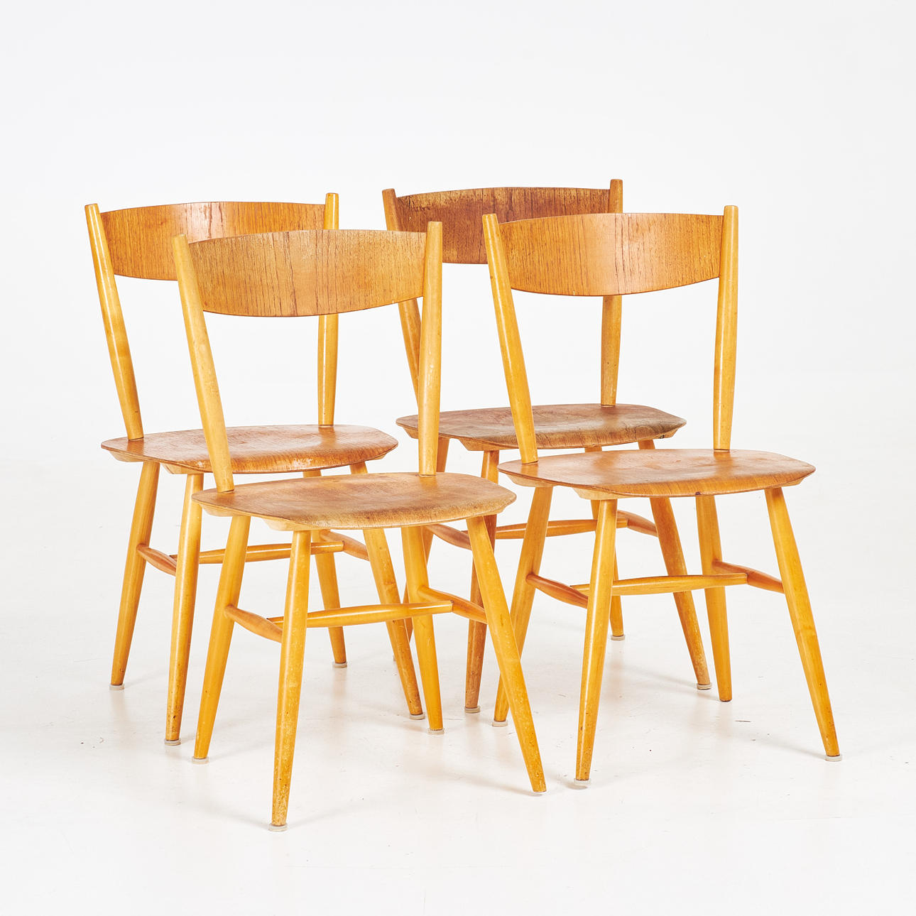 STOLAR, 4 st, Edsbyn, 1900-talets mitt, lövträ.