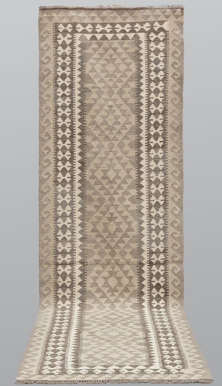 ORIENT CARPET. Kelim Natural colored gallery model, 301x87.