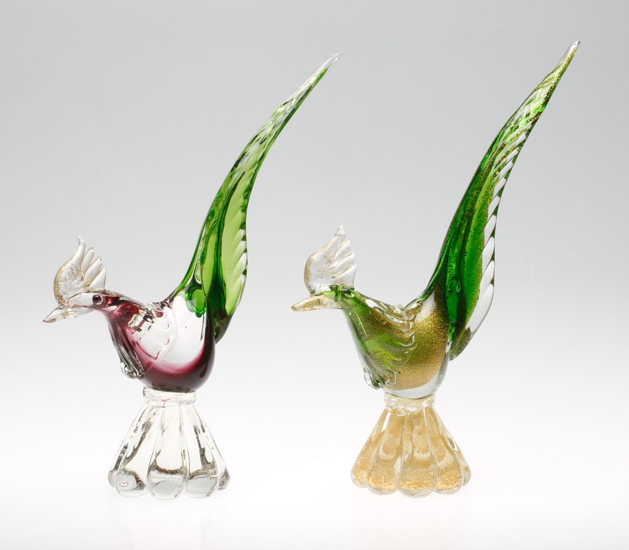 FIGURINER, 2 st, glas, Murano.
