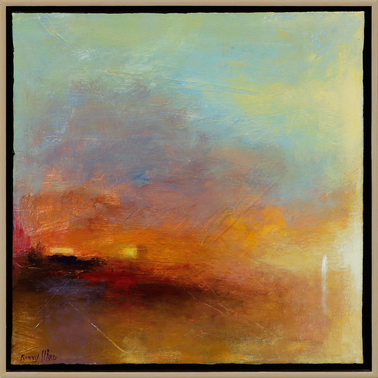 RONNY HÅRD. Oil on canvas, Light scene, signed.