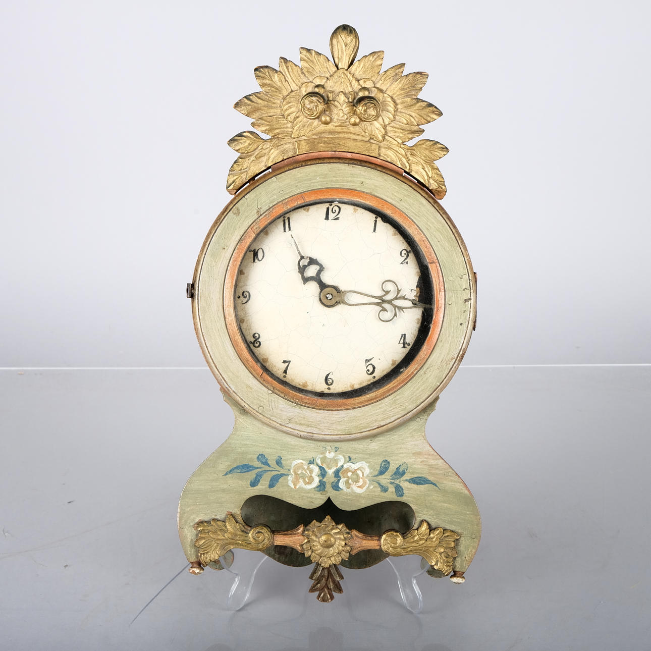 A wall clock signed P Granstedt, 1841 century.