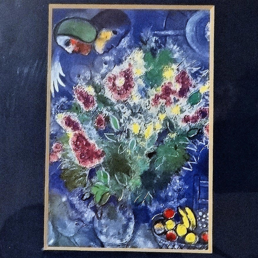 Wooden frame with Chagall print.