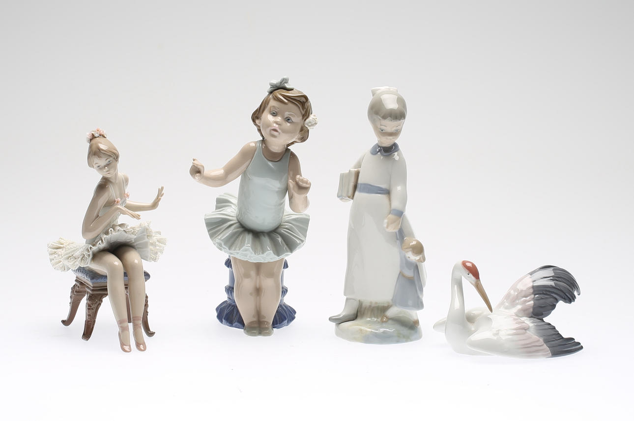 FIGURINER, 4 st, Llardo, Spanien.