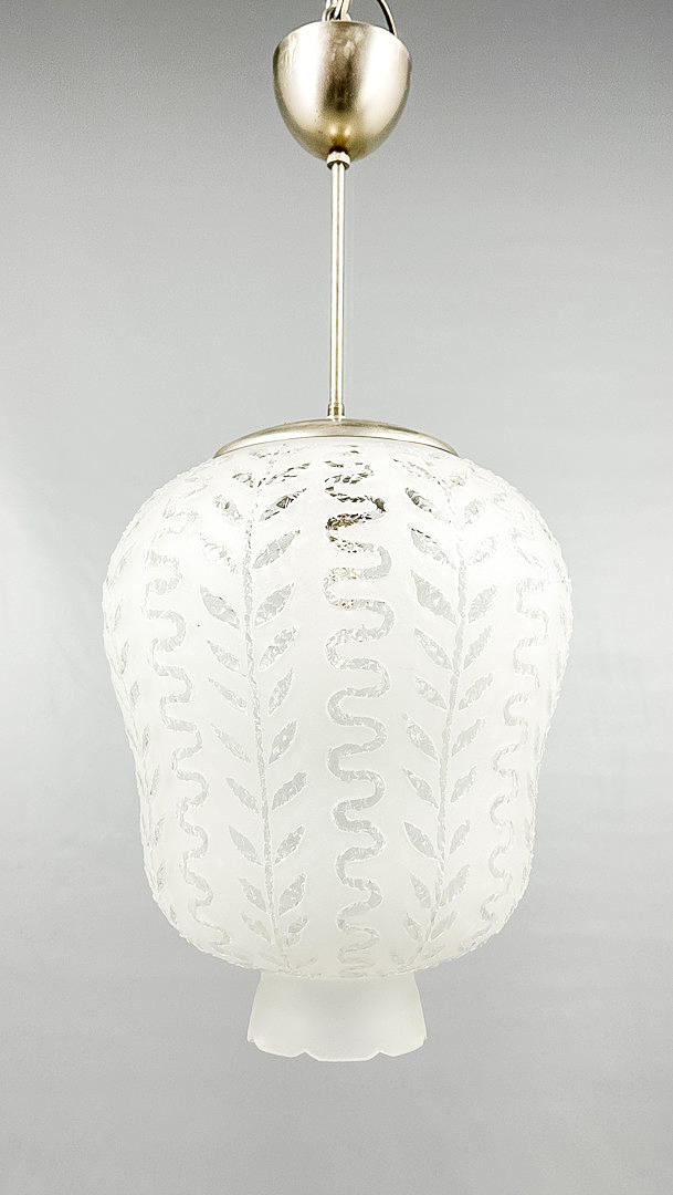 A Swedish Modern ceiling lamp, Orrefors, 1930s/40s.