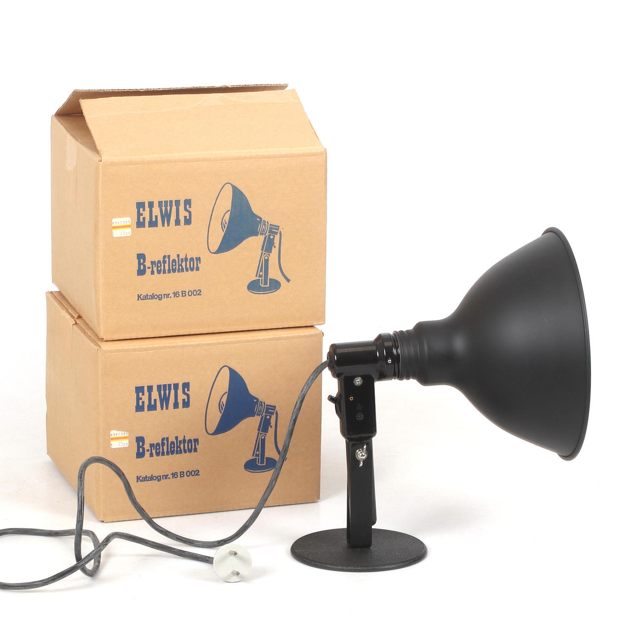 BORDLAMPER, industrielle, „Elwis“, aluminium, plast.