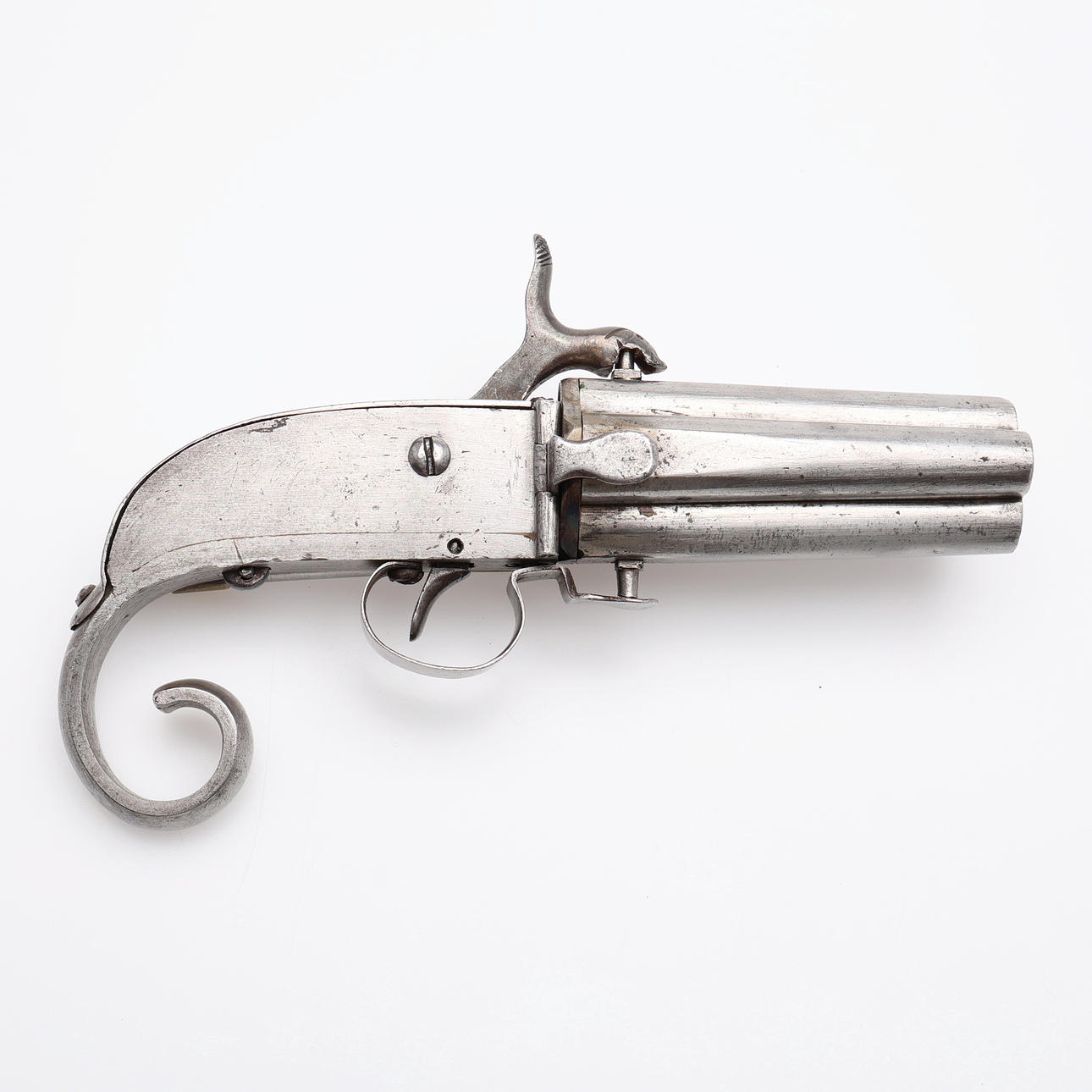 A 4-PIG PIG PISTOL, so-called pepperbox, mid 19th century. Weapons ...