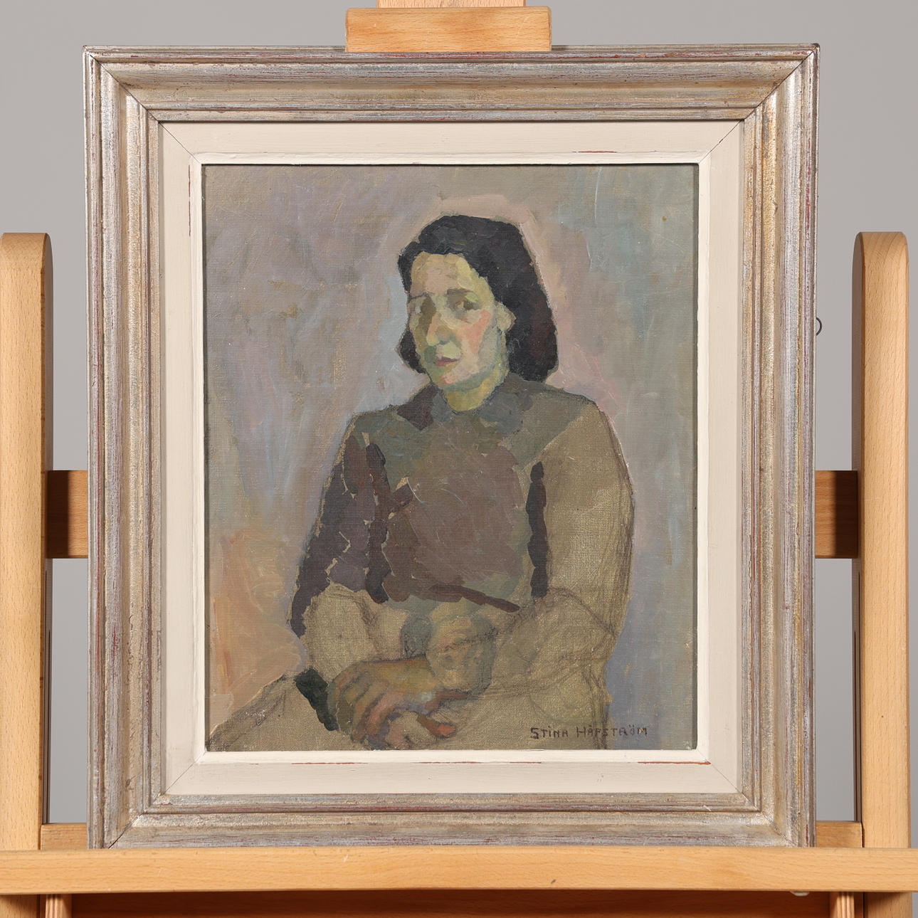 STINA HÅFSTRÖM. OIL ON PANEL, signed.