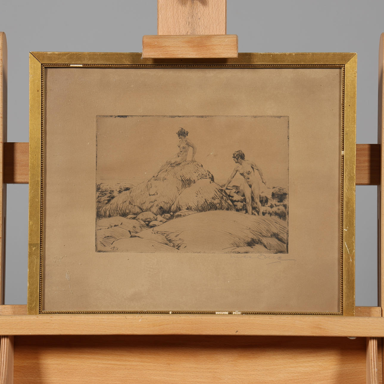 HELMER MASOLLE. ETSNING, signerad.