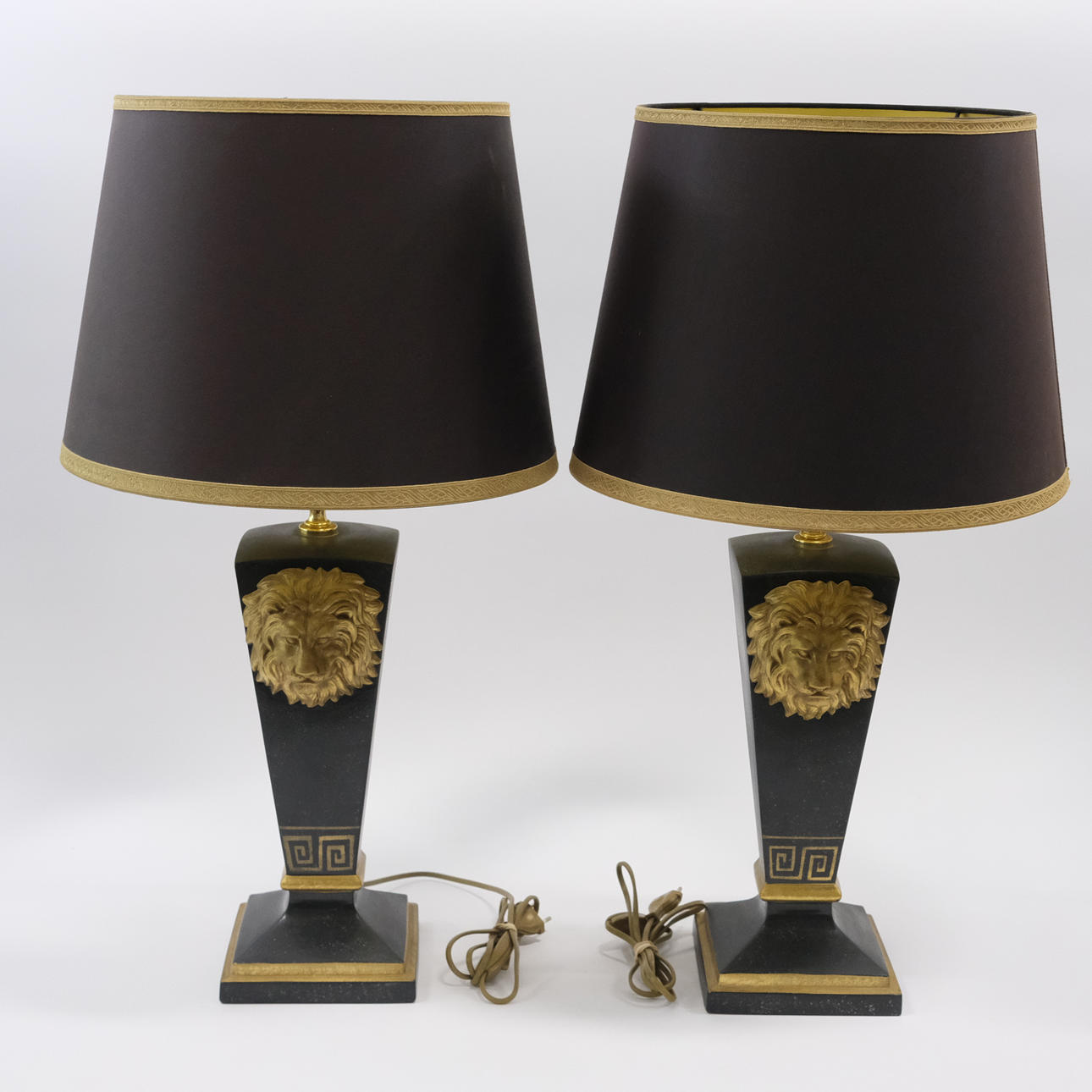 BORDSLAMPOR, ETT PAR, ITALIEN, EMPIRESTIL.