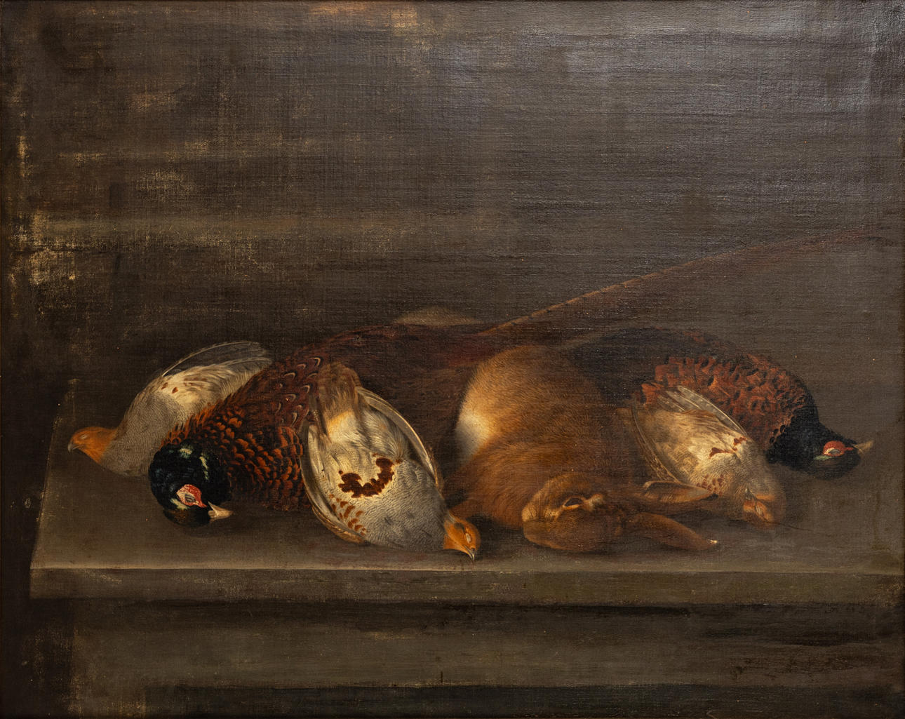 MALER DES 18./19. JAHRHUNDERTS. Still life with pheasants, partridges and a hare.